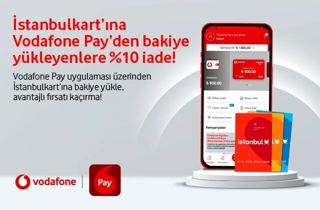 İstanbulkart’ına Vodafone Pay’den bakiye yükleyenlere %10 iade!